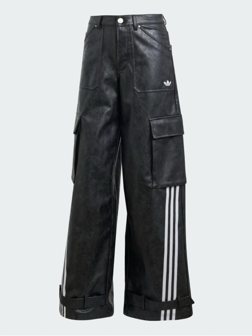 adidas Adilenium Season 3 Vintage Faux Leather Cargo Pants - Picture 3 of 6